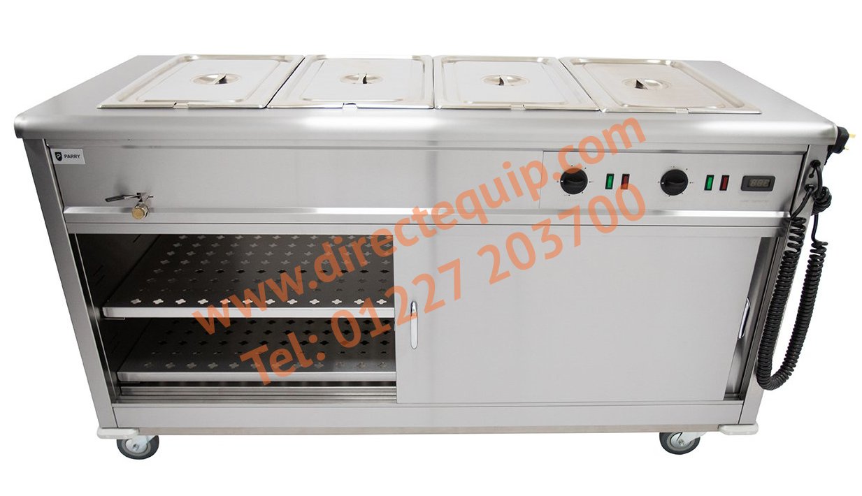 Parry Mobile Bain Marie Servery W1500mm Cap: 90 Plated Meals MSB15